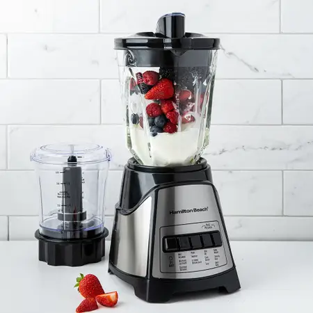 Hamilton Beach Power Elite Blender with 40oz Glass Jar and Fresh Berries-blender best i test.